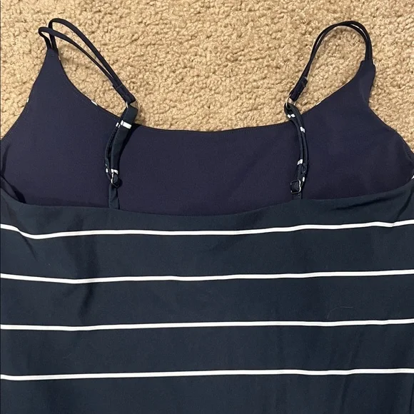 Abercrombie & Fitch Navy Blue and White Striped Active Dress - Picture 6 of 7
